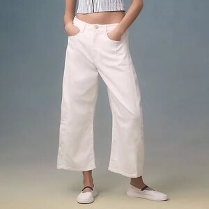 Pilcro White Barrel Jeans